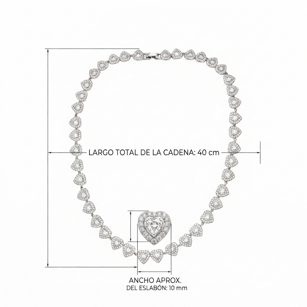 Collar eslabones de amor | Plata