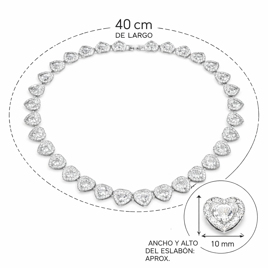 Collar eslabones de amor | Plata