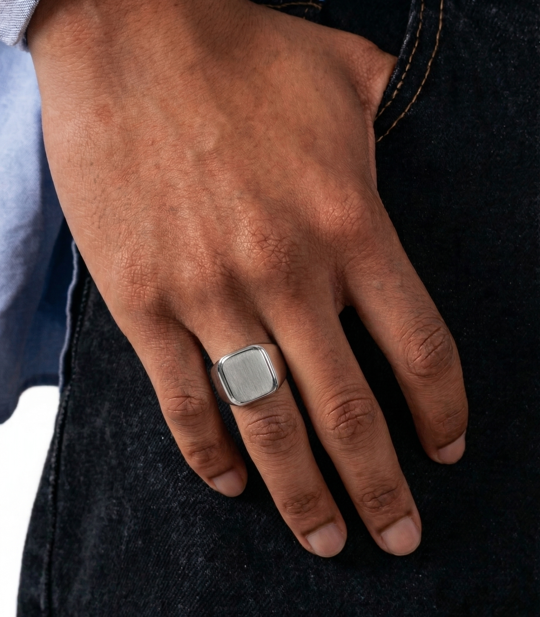 Anillo de Sello Cuadrado