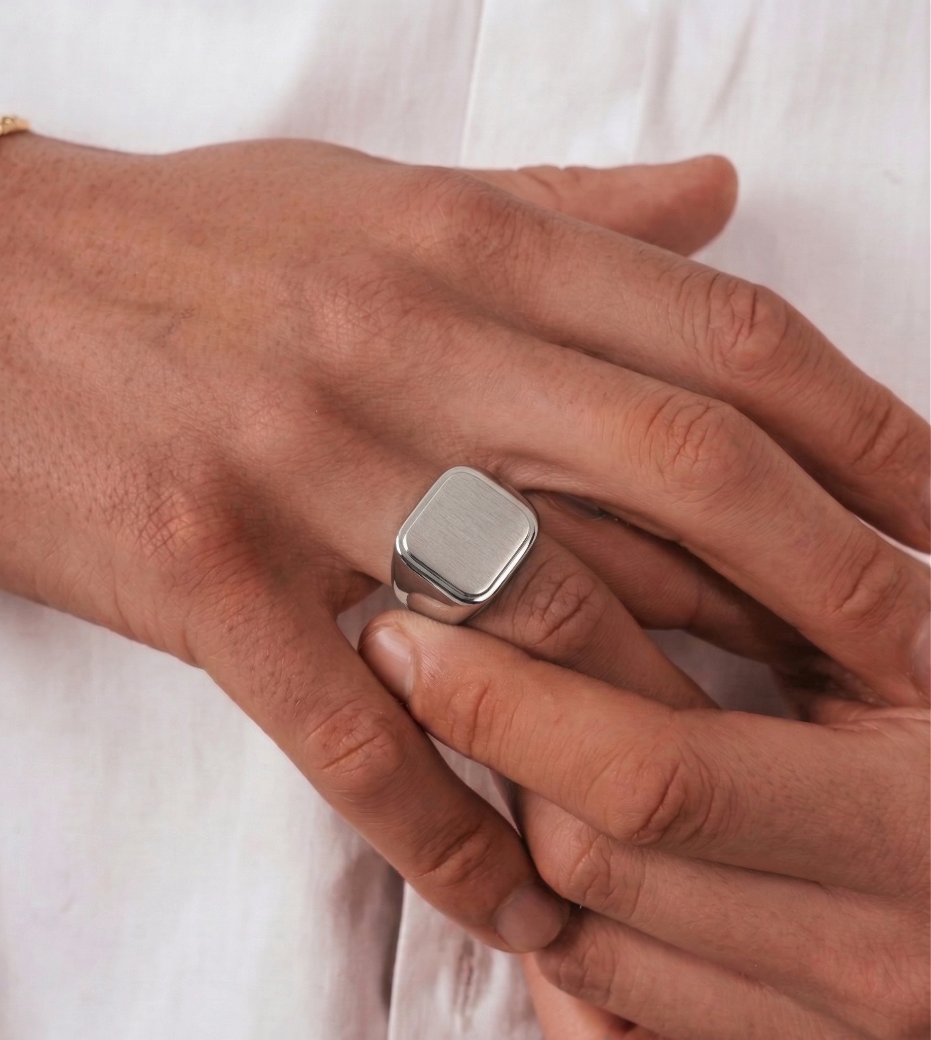Anillo de Sello Cuadrado
