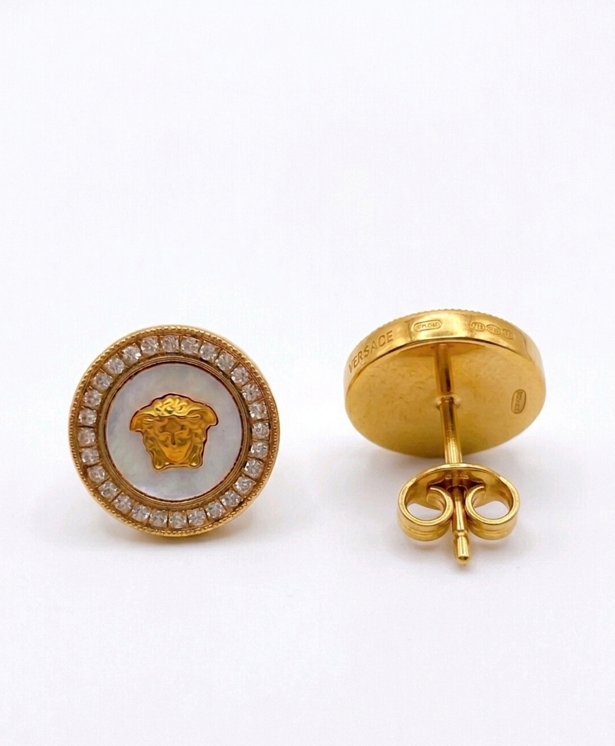Pendientes Medusa Gold & Crystal