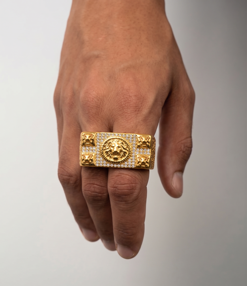 Anillo Doble "Majestic Lion" – El Rugido del Lujo