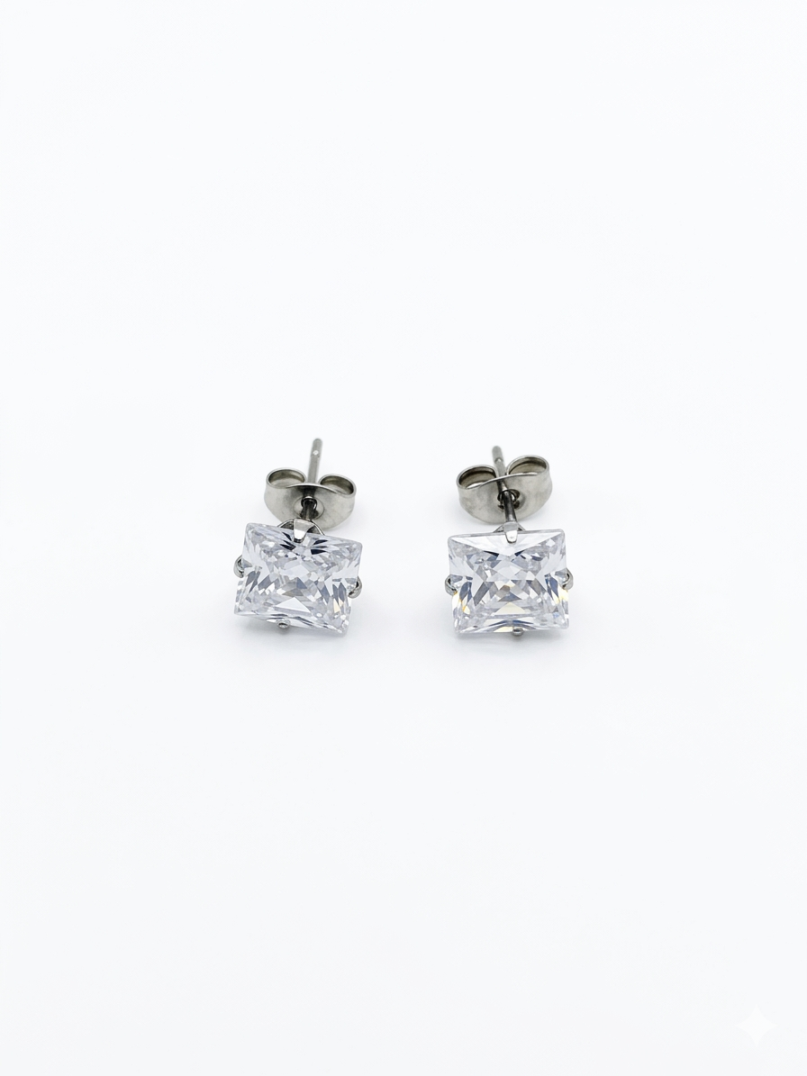 Square Diamond Earrings