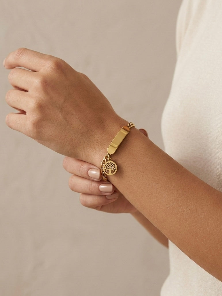 Pulsera esclava árbol de la vida | Oro