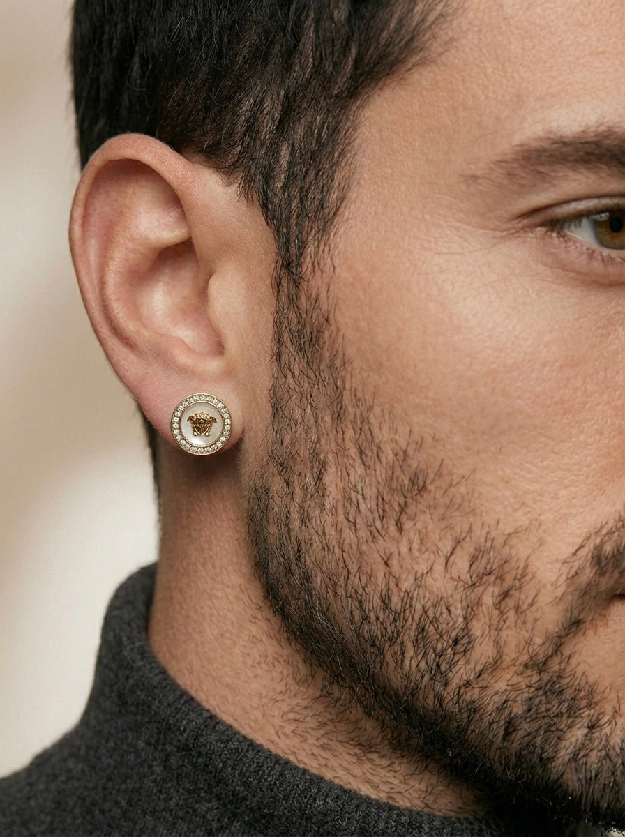 Pendientes Medusa Gold & Crystal