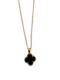 Onyx Clover Necklace