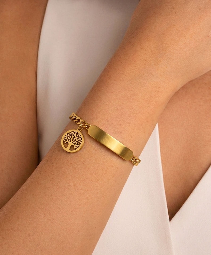 Pulsera esclava árbol de la vida | Oro