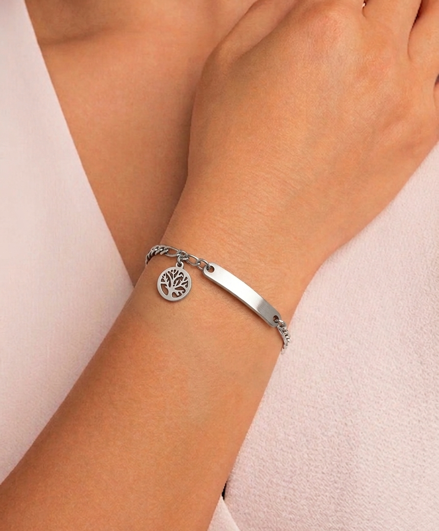 Pulsera esclava árbol de la vida | Plata
