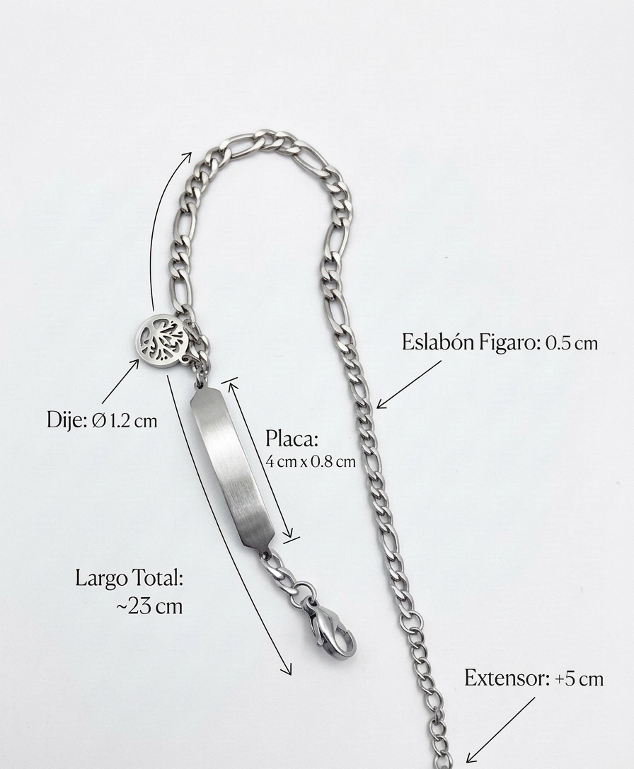 Pulsera esclava árbol de la vida | Plata