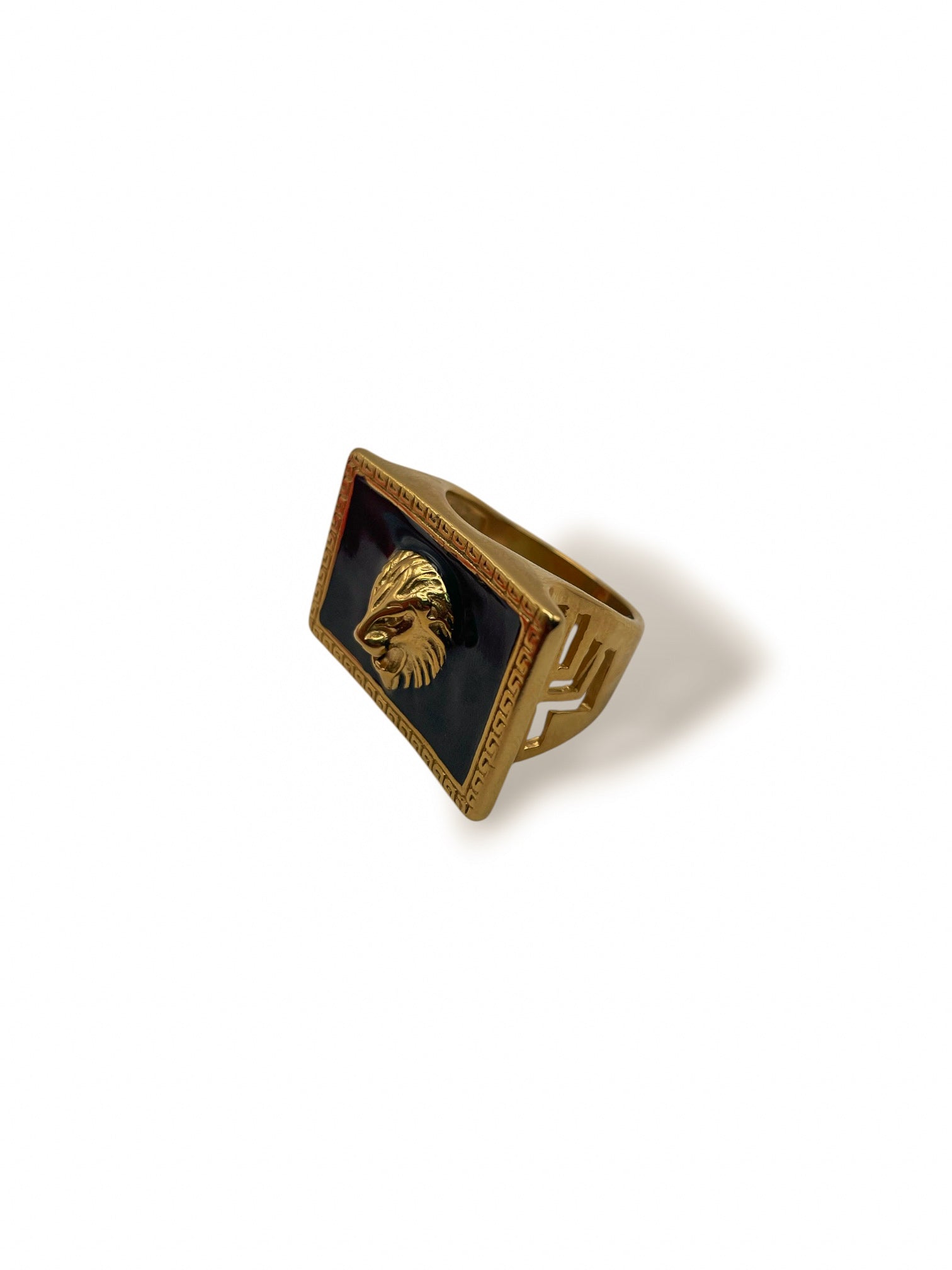Anillo Onyx Rectángulo León – Vanguardia y Contraste